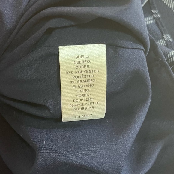 Maggy London Women’s Blue White Striped Midi Dress V-Neckline Size 8 - Picture 12 of 14